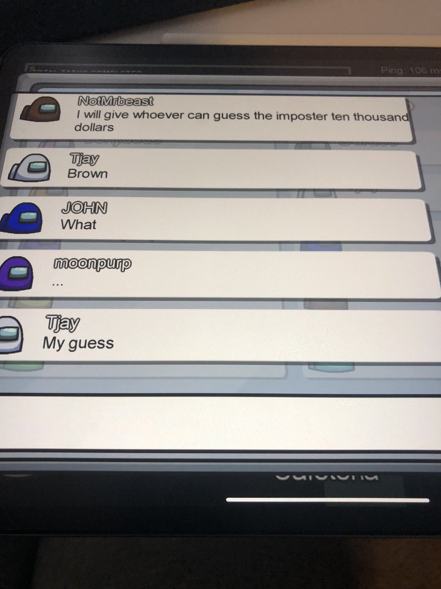 leahsilot's tweet photo. @MrBeastYT This happened to me today,“NotMrBeast” offered $10k to whoever could guess the imposter immediately after the game started https://t.co/cxjdx994dr