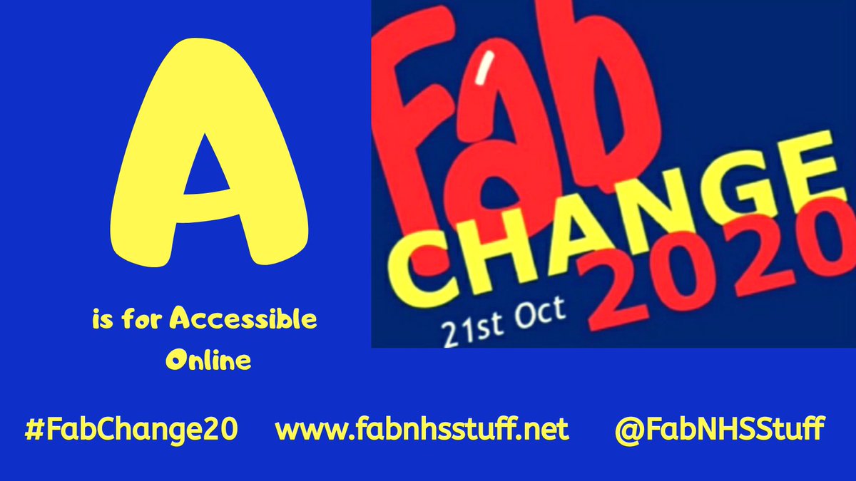 We will be running a conference with 6 concurrent steams. It will be accessible online and you can dip in and out as you want throughout the day! #FabChange20
