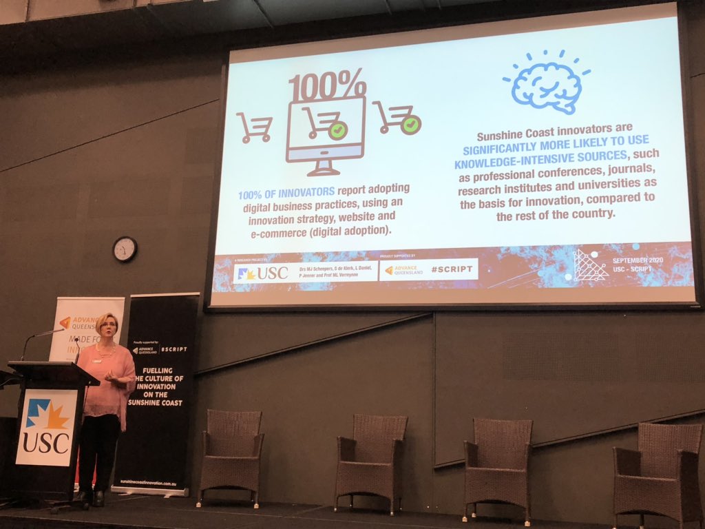 Anne__Lawrence's tweet image. Very proud of @RethaScheepers1 from @usceduau presenting her research for @Digital_SC #SCRIPT this morning. Confirming we live in a very collaborative region #TeamSunshineCoast #SunshineCoast
