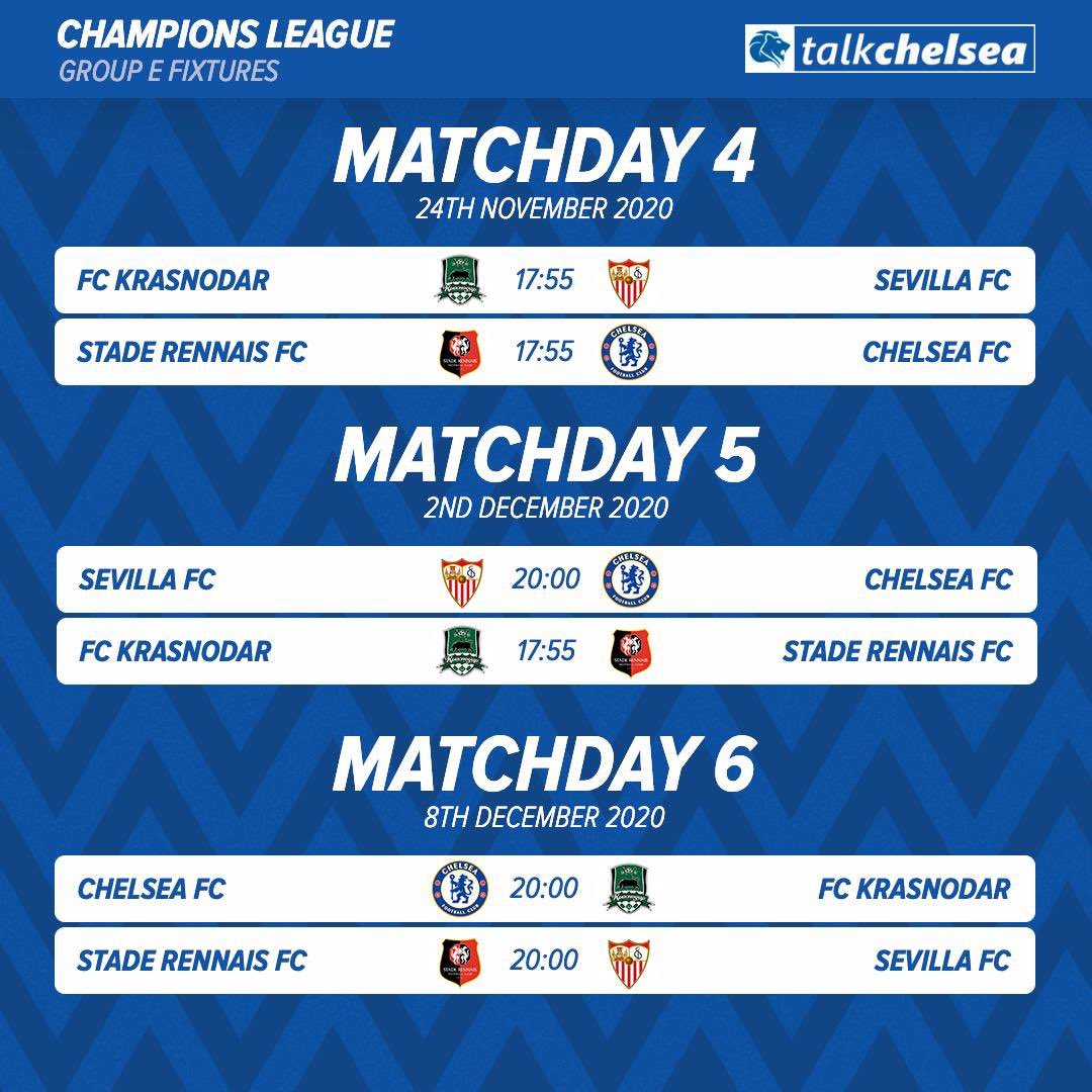 Champions League Fixtures 2020 : Uefa Champions League 2020 21 Fixtures