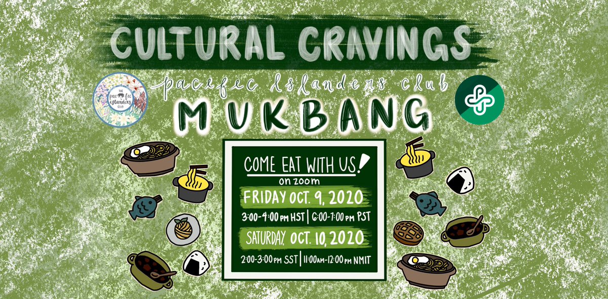 Are y’all hungry for some fun? 🍙🍗

Come join us in our next meeting this Friday, October 9th, via zoom. There will be a feast full of learning, a tutorial video of the famous spam musubi, a kahoot (Chee-hoot), and you can bring your own food so we can have dinner together!