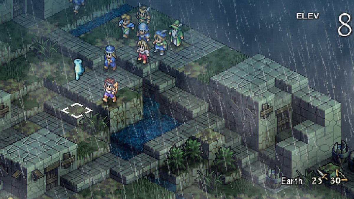 The mature story of FF Tactics, its deep mechanics, and its turn-based battle system on a grid all came from Tactics Ogre. It is the foundation of every SRPG that employs a turn-based system rather than the Fire Emblem phase system where each side takes their turn.