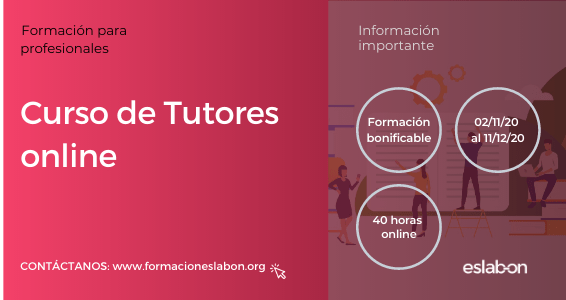 🆕Curso de "tutores online" para docentes y orientadores. Cómo pasar la metodología presencial a online. 
💻Modalidad teleformación
🗓️Inscripciones hasta el 26 de octubre
Para saber más 👉eslabon.org/curso-tutores-…