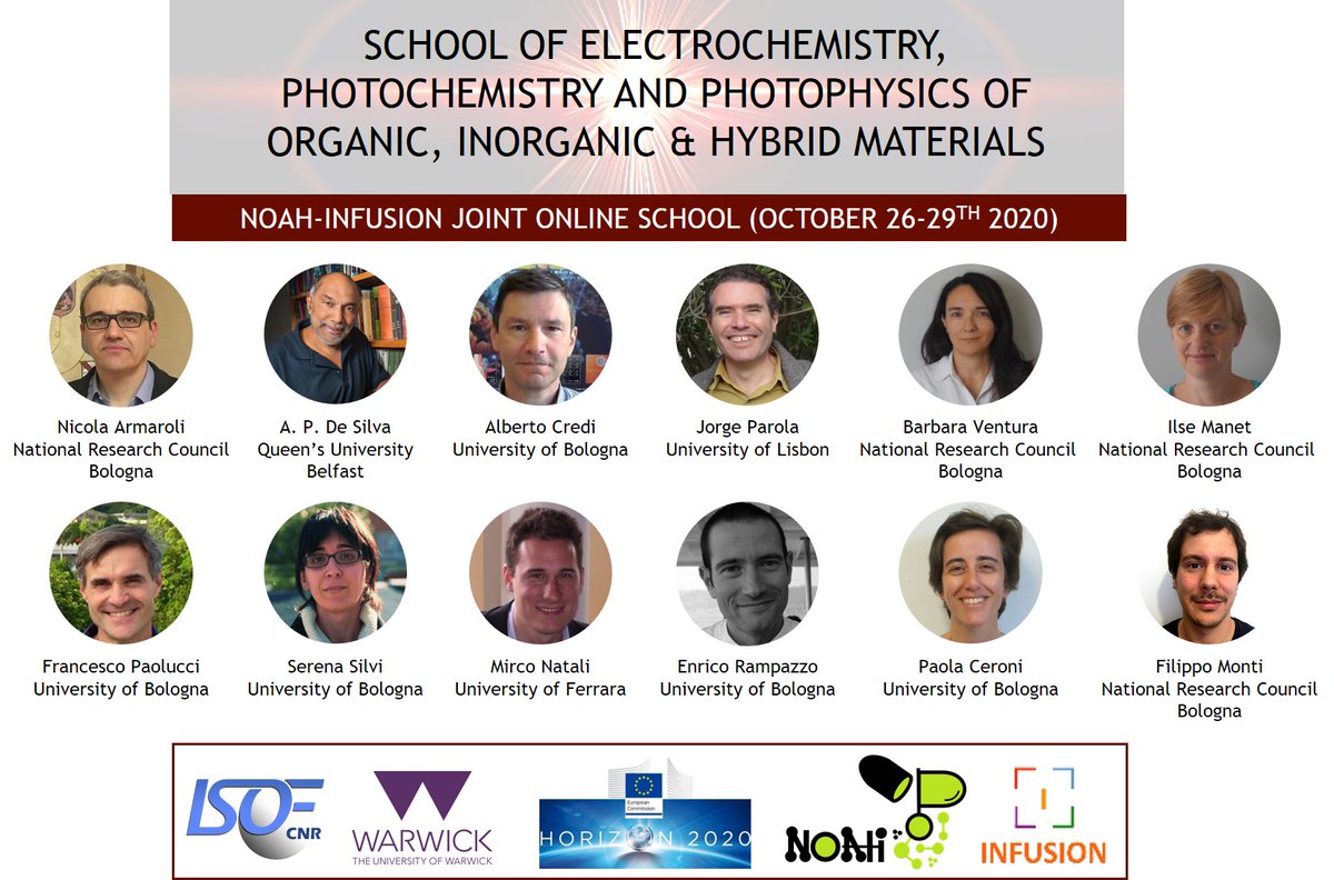 Want to know more about electrochemistry, photochemistry and photophysics of Organic, Inorganic and Hybrid materials? Register now and join us for interesting lectures on the topics. Great speakers lineup!➡️noah-itn.eu/activities/202…