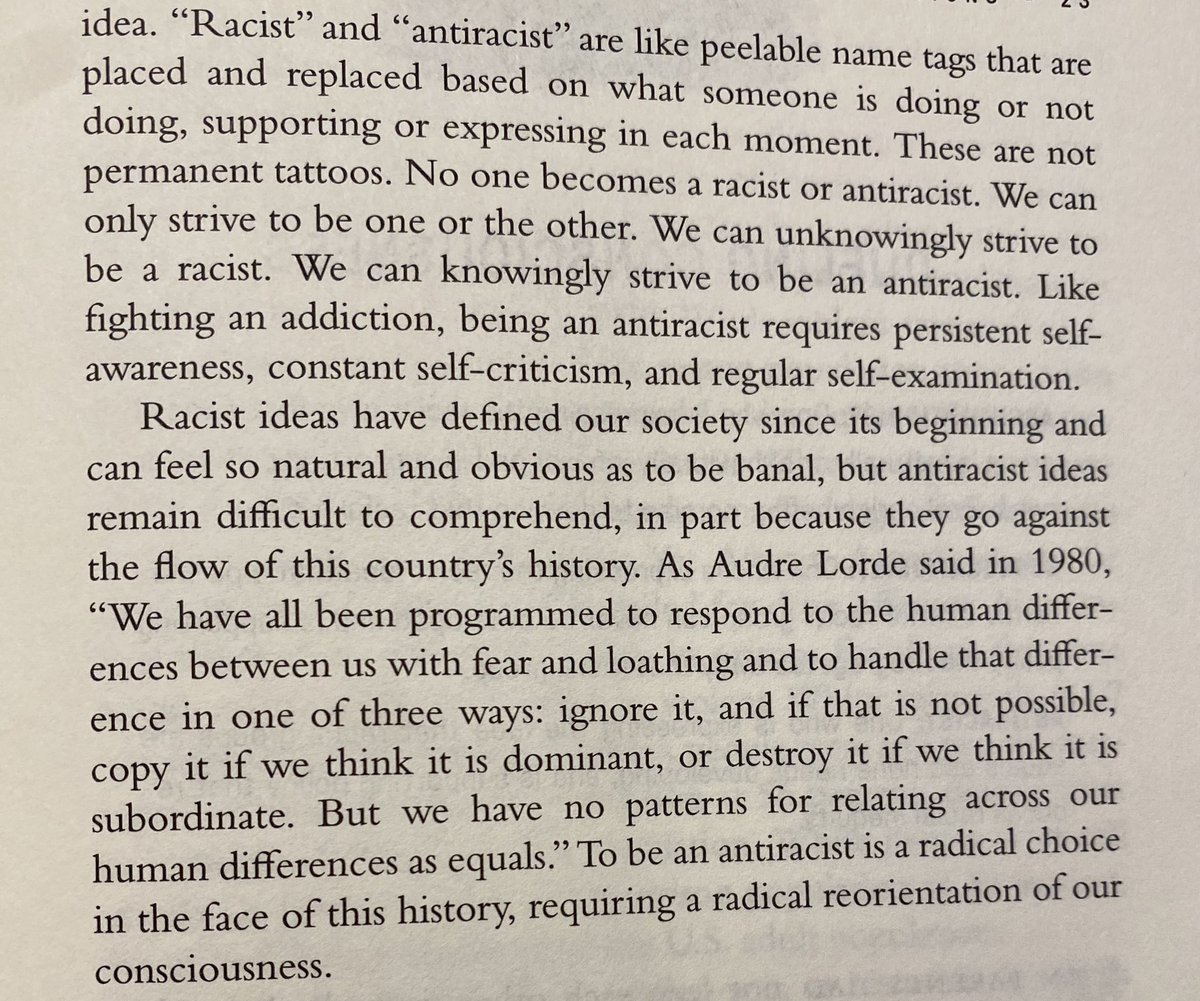 Like I said, this is the worst thing that I can’t defend. However, there is a big difference between having said something racist in the past and actively being a racist. Ibram X. Kendi explains this in “How to Be an Antiracist” much better than I can 