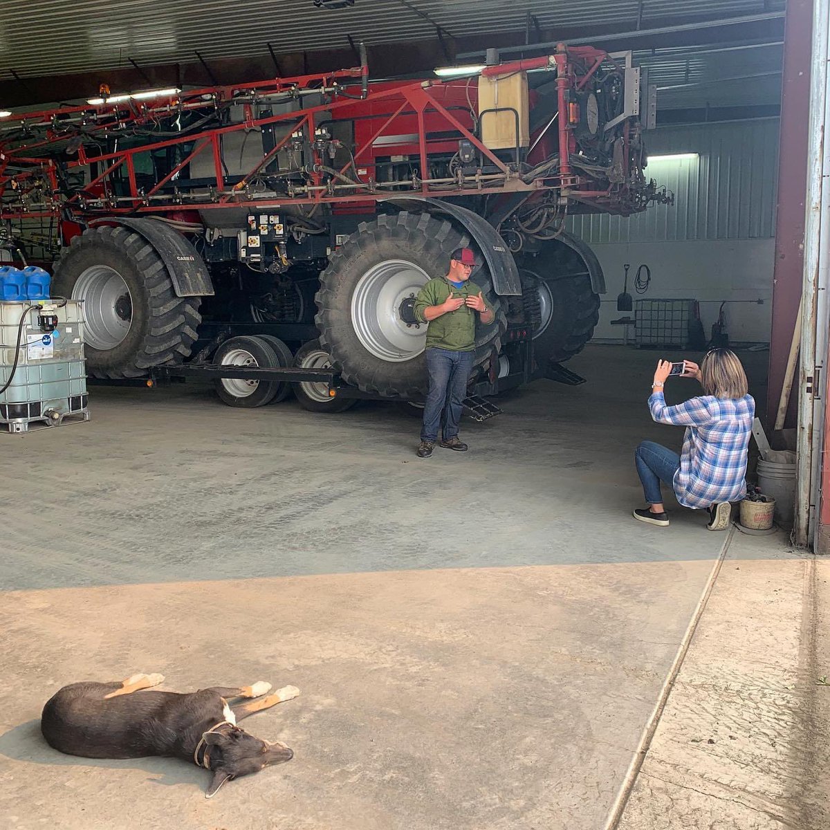 Rose the farm dog worked hard to oversee our first recorded field trip of the school year out at Farmer Hans‘ last week! 🐶 🎥