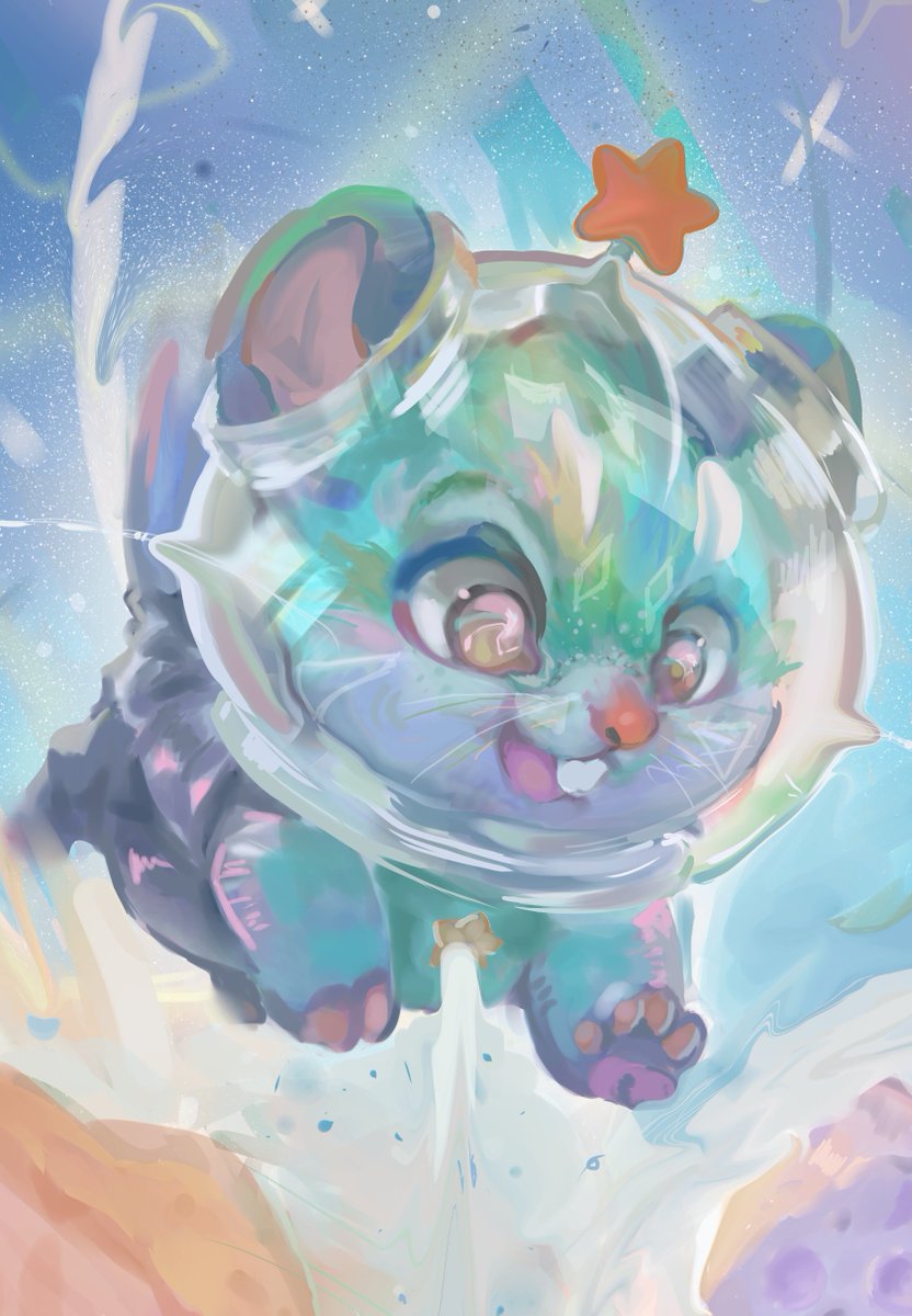 My entry for the <a href="/clipstudiopaint/">CLIP STUDIO PAINT</a>  contest #GalaxyCutest 

There's nothing cuter than a little hamster looking for fresh cheese.... even in the galaxy