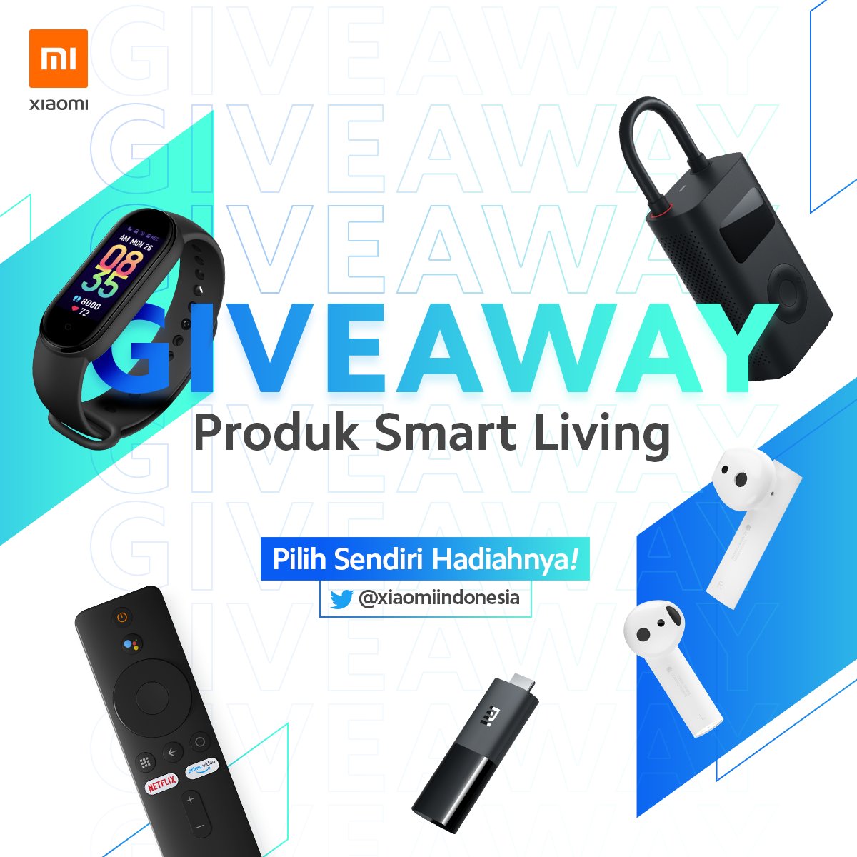 XiaomiIndonesia's tweet photo. Giveaway! 🎁

🔁 RT &amp; Reply dgn menjawab pertanyaan, "apa top-3 produk smart living #Xiaomi versimu &amp; alasannya?"
👥Mention 2 temanmu
🏆 Hadiah: Produk yang ada di rangking #1 dari jawabanmu

🧡 Follow @XiaomiIndonesia @alvintse
📅 Satu (1) pemenang akan diumumkan tgl 12 Okt '20 https://t.co/9WxZr08ybX
