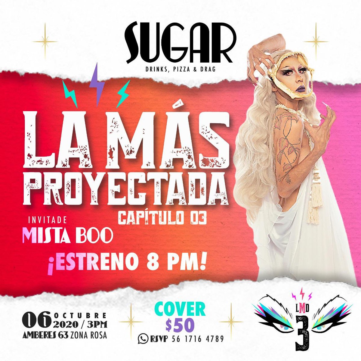 jonasvloggers's tweet photo. ¡Mañana en #LaMasProyectada ¡Tenemos una invitada DE TERROR 👻 ! @mistaboo_  Nos acompaña en Sugar ¡Booo! En la proyección del capítulo 3 de @Lamasdraga 💥🐍 ¿podrás? https://t.co/Clmj8JDdcg
