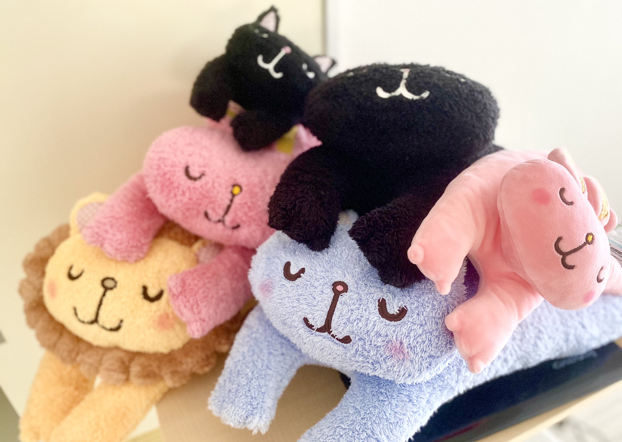 スリーピングアニマル アニマルおやすみクッション ピンク スリーピングアニマル アニマルおやすみクッション ピンク