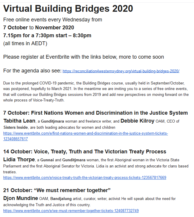 WgarNews's tweet photo. Wed #7Oct2020 #FreeOnlineEvent: #FirstNationsWomenAndDiscriminationInTheJusticeSystem ft #TabithaLean #GunditjmaraWoman #FreelanceWriter | #DebKilroy #SistersInside | #VirtualBuildingBridges2020 via #STICS: https://t.co/4gW28bYyld #ThisWGARnews #6Oct2020: https://t.co/NHoNqV2srk https://t.co/jCKDz4Bq5K