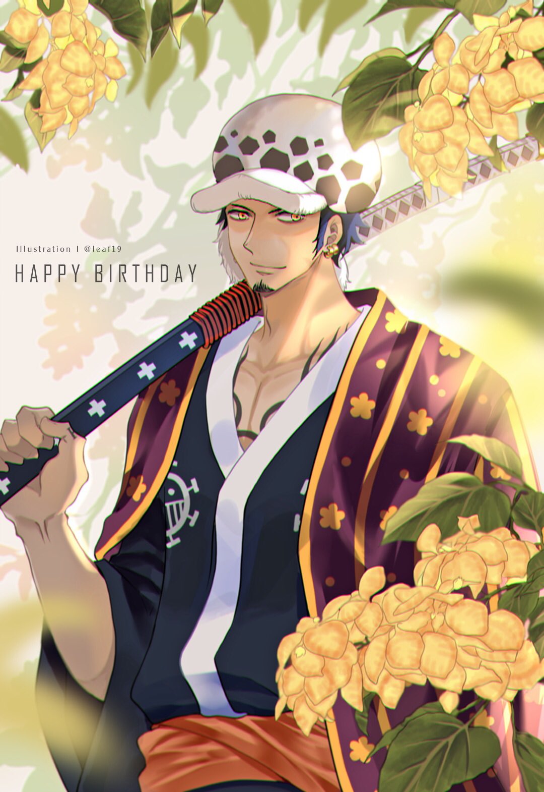 L E A F Happy Birthday Law トラファルガー ロー誕生祭 トラファルガーロー Happybirthday Trafalgarlaw Luffy Smoker Drake Corazon Onepieceスタンプ Onepieceart Fanart T Co 4o7f17rlou Twitter