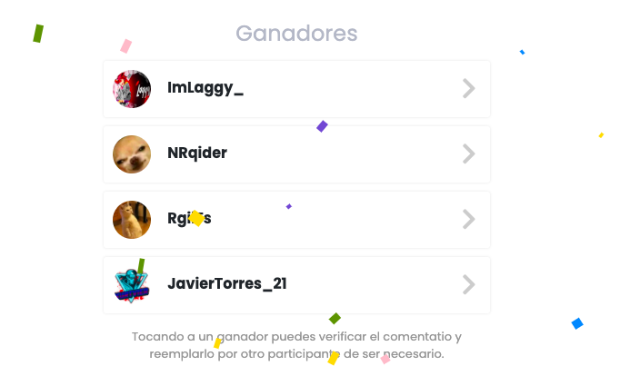 SyferHCF_'s tweet photo. Ganadores de Sorteo de Partner [Joacoh]
- @ImLaggy_ [Python Rank]
- @NRqider [Coral Rank]
- @RgiiFs [Mamba Rank]
- @JavierTorres_21 [x10 Keys Jacoh] https://t.co/hysIRJZnSs