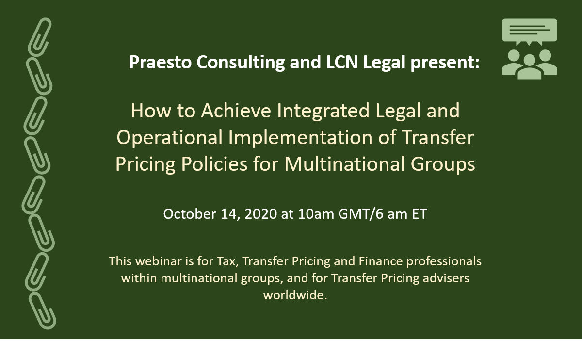 toby_hatch's tweet photo. Please join us October 14, 2020 for a webcast on the key requirements and challenges of transfer pricing using @Oracle #CloudEPM. Register here https://t.co/nQl57q4ra1  https://t.co/czlpqPAmes #transferpricing #taxtransferpricing @praestouk @LCNLegal https://t.co/WQsjedeWAP