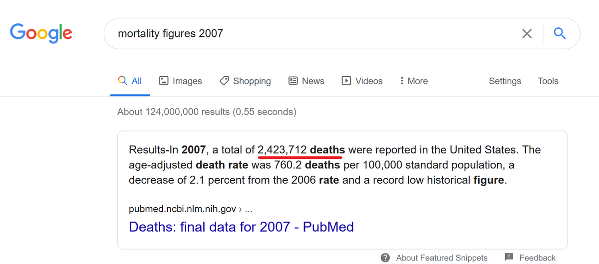 Statistics if you were going to do 2007