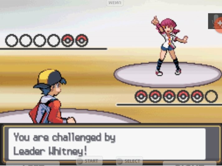 Battling the Goldenrod City Gym with Leader Whitney.Her normal types are going down.