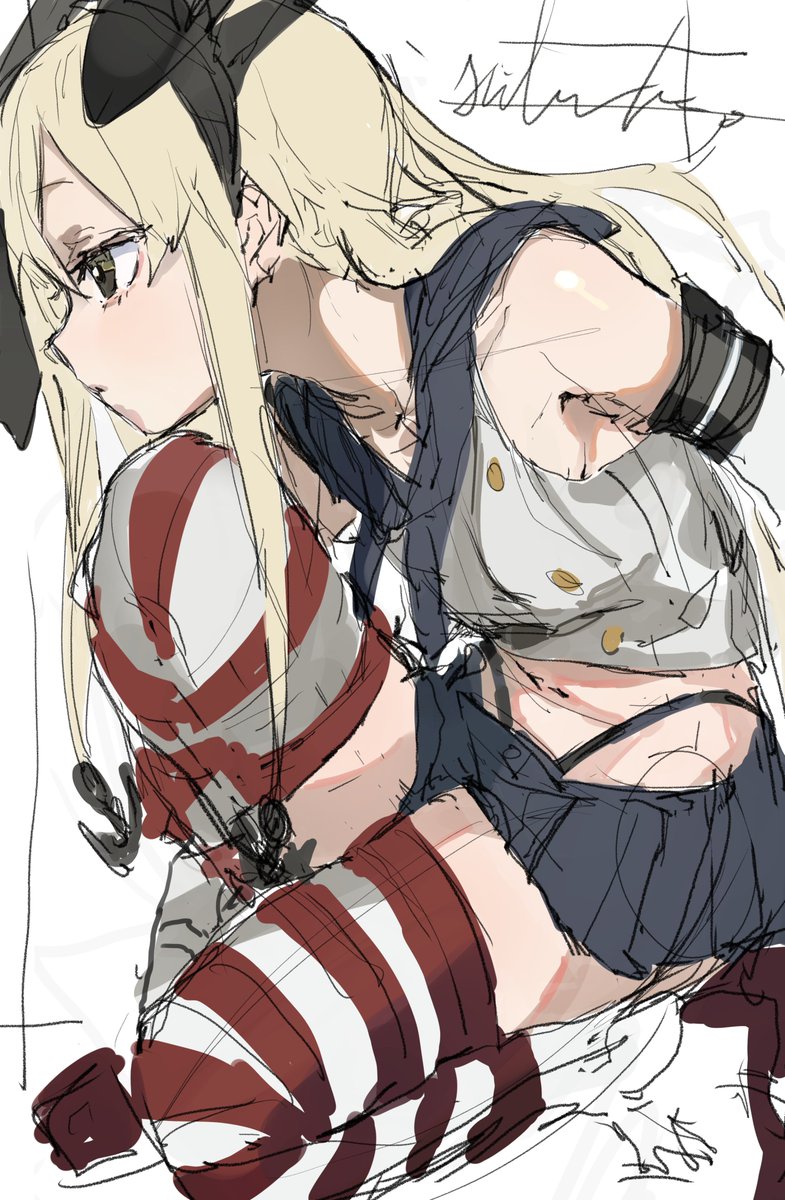 島風(艦隊これくしょん) 「島風色ラフ 」|木野花ヒランコ(株式会社レッドハウス)のイラスト