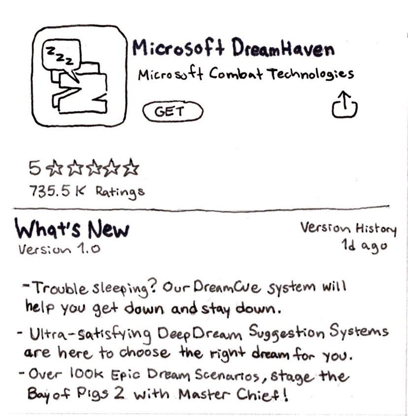 TIREHAUS's tweet photo. APPTOBER prompt 5: “Perfect Idea” Excited to announce my first contract work with Microsoft Combat Technologies. Bill Gates is paying me himself in a hot new crypto called adrenochrome! Dreams have finally entered the future. “Microsoft DreamHaven” #apptober #apptober2020 https://t.co/m1iSs1XEsg