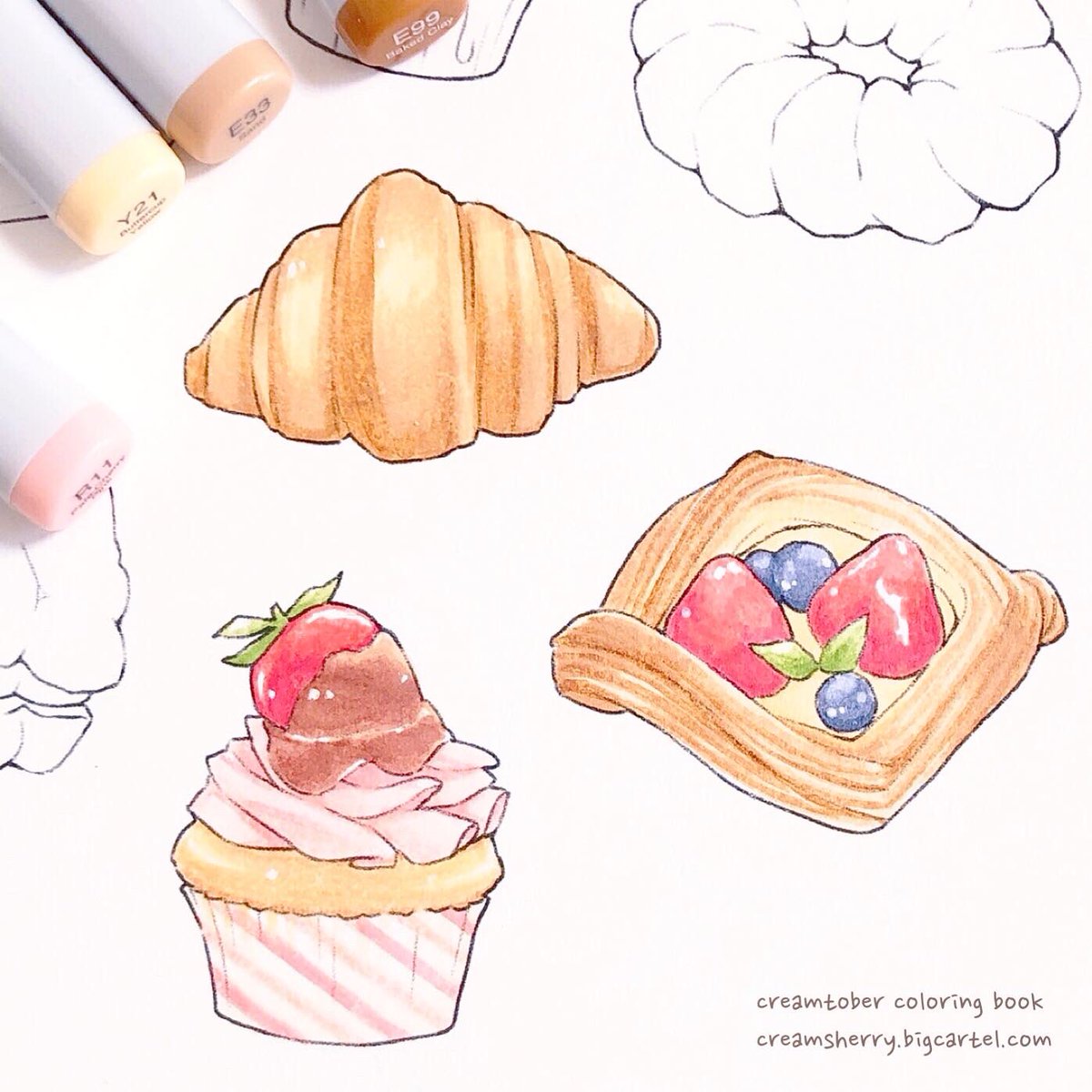 #creamtober2020 day 6: bread ?✨

This is page 6 of my first creamtober coloring book! Currently up for pre-order on my shop! (≧◡≦) ?✨ https://t.co/NZaG8u3mgh 
