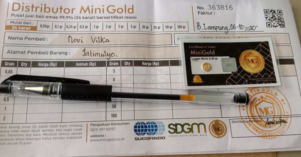 LampungMinigold's tweet photo. Tidak semua orang mampu membeli emas dengan ukuran besar.Kebutuhan setiap orang juga beragam,penghasilan juga beragam.MiniGold hadir sebagai sarana menabung emas dengan aneka ukuran dan harga terjangkau.Agar memudahkan setiap orang untuk memiliki LogamMulia. 
#semuabisapunyaemas https://t.co/V8CTimYPGB