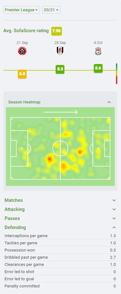 For comparison - let's look at John McGinn - another number 8 type midfielder looking to score and assist - but compare two key categories - tackles and interceptions per game.