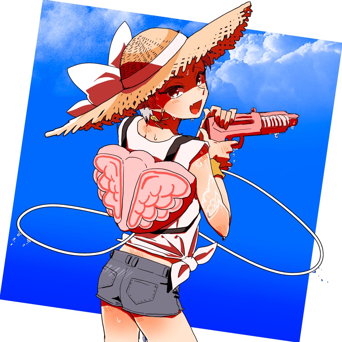 #引用RTで絵をあげて5人指名してバトンでお気に入りの絵を載せる
青猫さんからバトンもらいました!ありがとうございます!!!
バトンの文化まだ残ってるんだ…すごいな… https://t.co/aECHZt1B3L