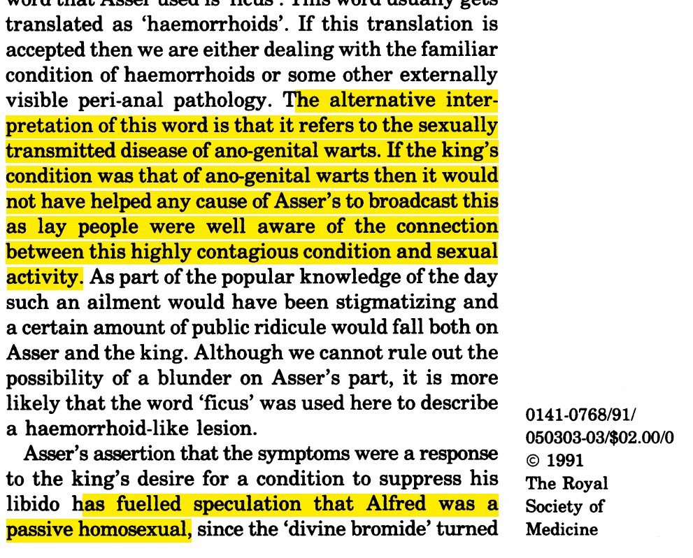 This really comes to a head in G. Craig's article diagnosing Alfred as having Crohn's. She spends a LOT of time assuring us that Alfred couldn't have had an STD and that he wasn't a "passive homosexual," something nobody had claimed.