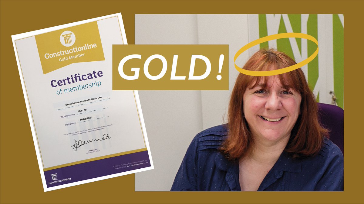 Angela goes for gold… and gets it!

Stonehouse has achieved Constructionline Gold Membership. 

This demonstrates we have been subjected to increased scrutiny around environmental, quality and risk management, equality and diversity.

Even more reason to use Stonehouse!