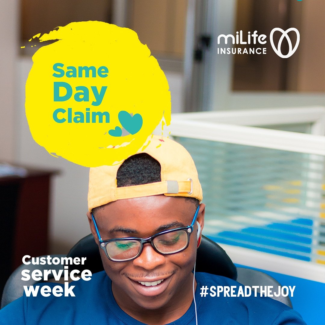 miLifeGhana's tweet photo. Through out this week, we are paying same day claims for all partial withdrawals, maturity, cash back and refunds. Visit https://t.co/YShzviBYIj to lodge your claim and recieve payment within 24 hours.
#spreadthejoy #miWay #milifeinsurance #samedayclaims https://t.co/iYIlLE9oBo