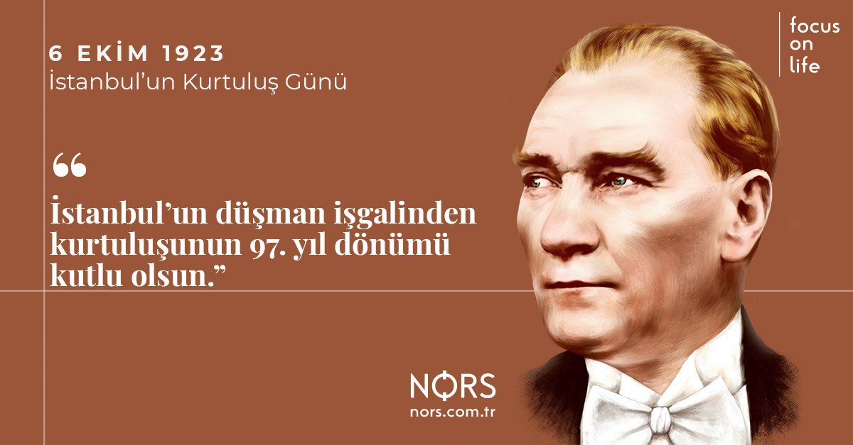 İstanbul'un düşman işgalinden kurtuluşunun 97. yıl dönümü kutlu olsun. 

#6Ekim1923 #istanbulunkurtulusu