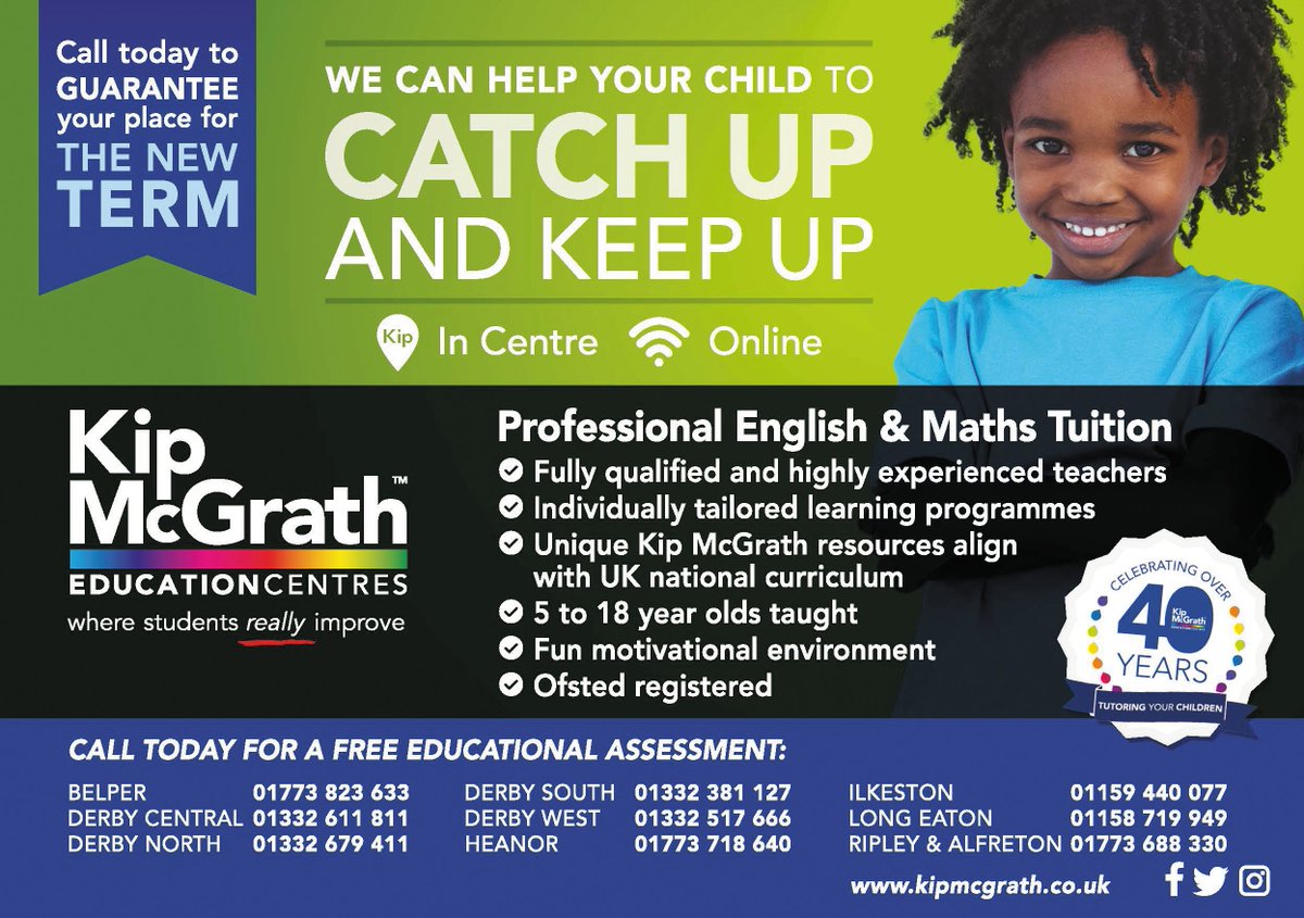 Kip Mcgrath can help your child to catch up and keep up! 📖

For more information please visit: kipmcgrath.co.uk