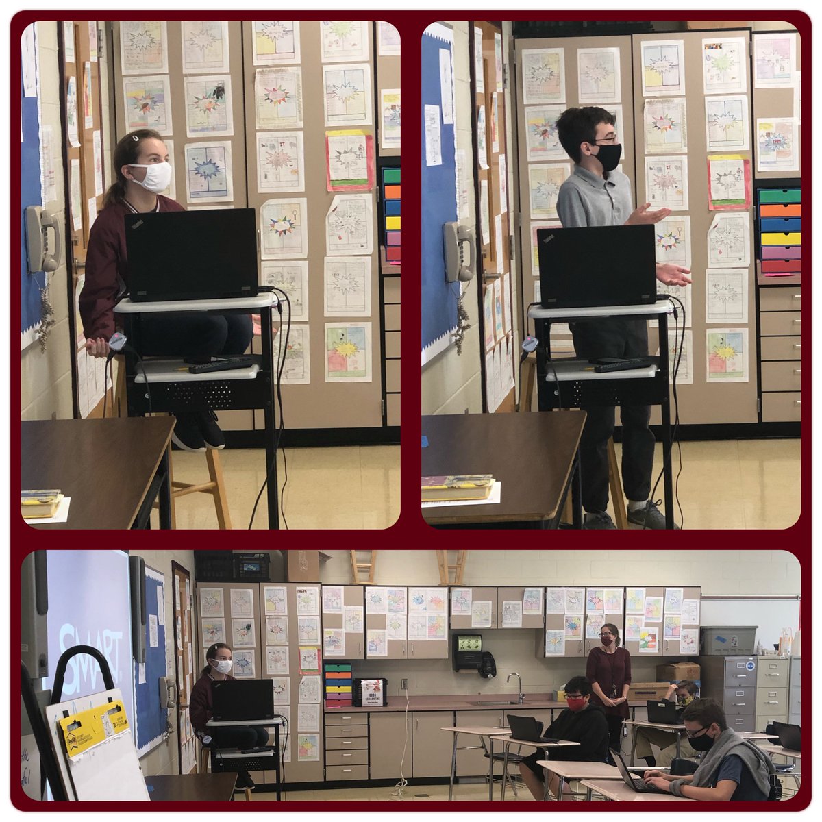 SunValleyMSNC's tweet photo. Leaders in Ms. Hill”s class @SunValleyMS took turns leading the class discussion yesterday both face to face and remotely #engagingdiscussion @AGHoulihan @drjayjones @_PrincipalSmith https://t.co/YNNop26K56