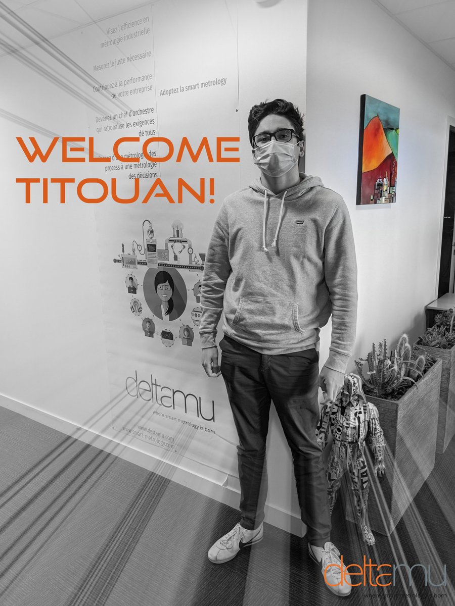 DeltaMu_fr's tweet photo. Welcome Titouan!
Voilà le tout nouveau deltamutien, qui vient d'intégrer, dans le cadre de son alternance, notre Service Métrologie.
Que la Smart Metrology soit avec toi, jeune collègue!
Nous sommes heureux de t'avoir dans notre équipe!
#smartmetrology #deltamu #bienvenue https://t.co/seV3y0zfsO