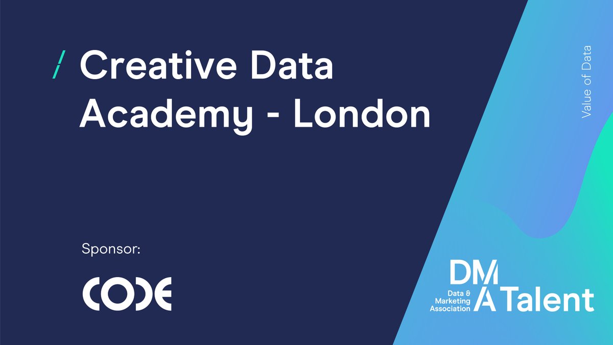 DMATalent's tweet photo. Run in association with the DM Trust and sponsored by @CodeWorldwide, #CreativeDataAcademy London saw a group of aspiring data-driven #marketers join us during the last week of September.
Discover what happened here: https://t.co/JxQZO4X1Gb
#Marketing https://t.co/CyQ2p3K6tC
