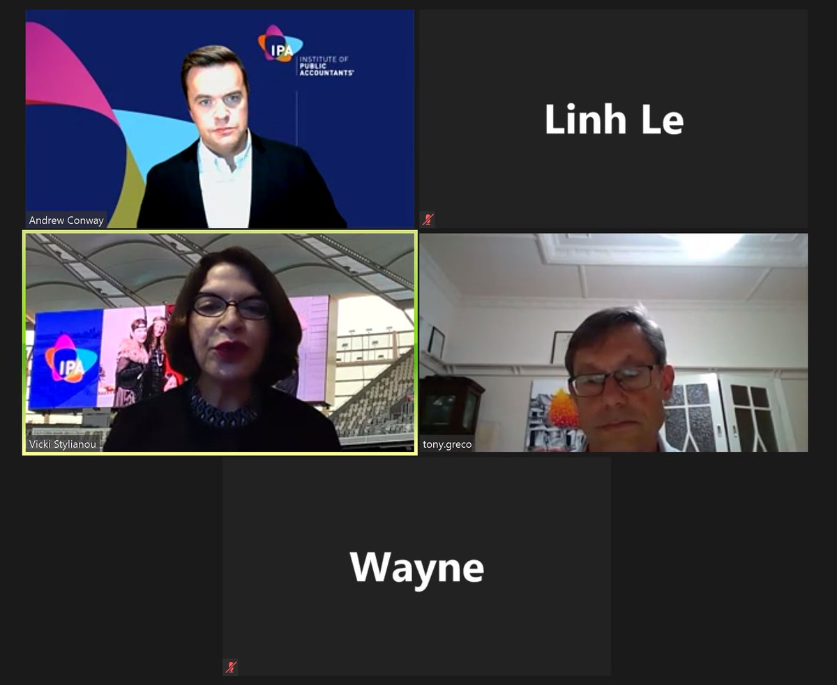 The IPA #Budget team <a href="/AndrewConwayCEO/">Andrew Conway FIPA</a> <a href="/VickiStylianou/">Vicki Stylianou</a> online discussing the outcomes of the #Budget20. #StayTuned #SmallBiz #EconomicRecovery #Jobs #Taxcuts #Budget2020 #Economicresponse #Recoverybudget