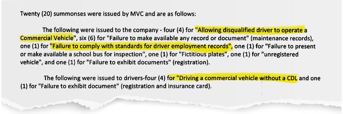 How do we know this? Because on those 100 buses that WERE subject to a surprise inspection (in 2019), the MVC found drivers with licenses that were revoked/suspended or no license at all. Also, in one case, a convicted sex offender wanted for not registering their address.