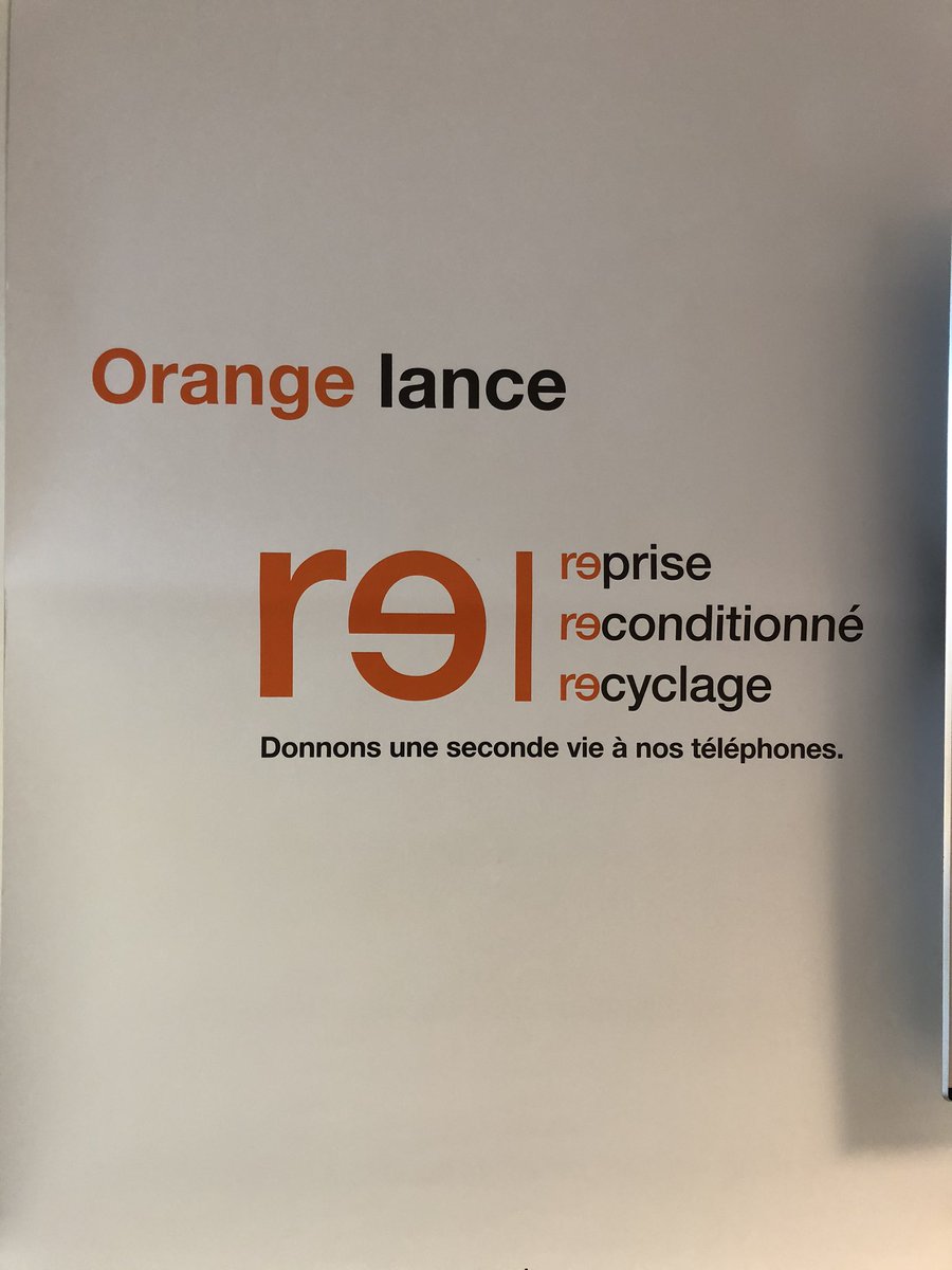 #Orange lance le programme « re » #reprise #recyclage #reconditionnement  des mobiles rendez -vous en boutique  <a href="/orangefrance/">Orange France</a>