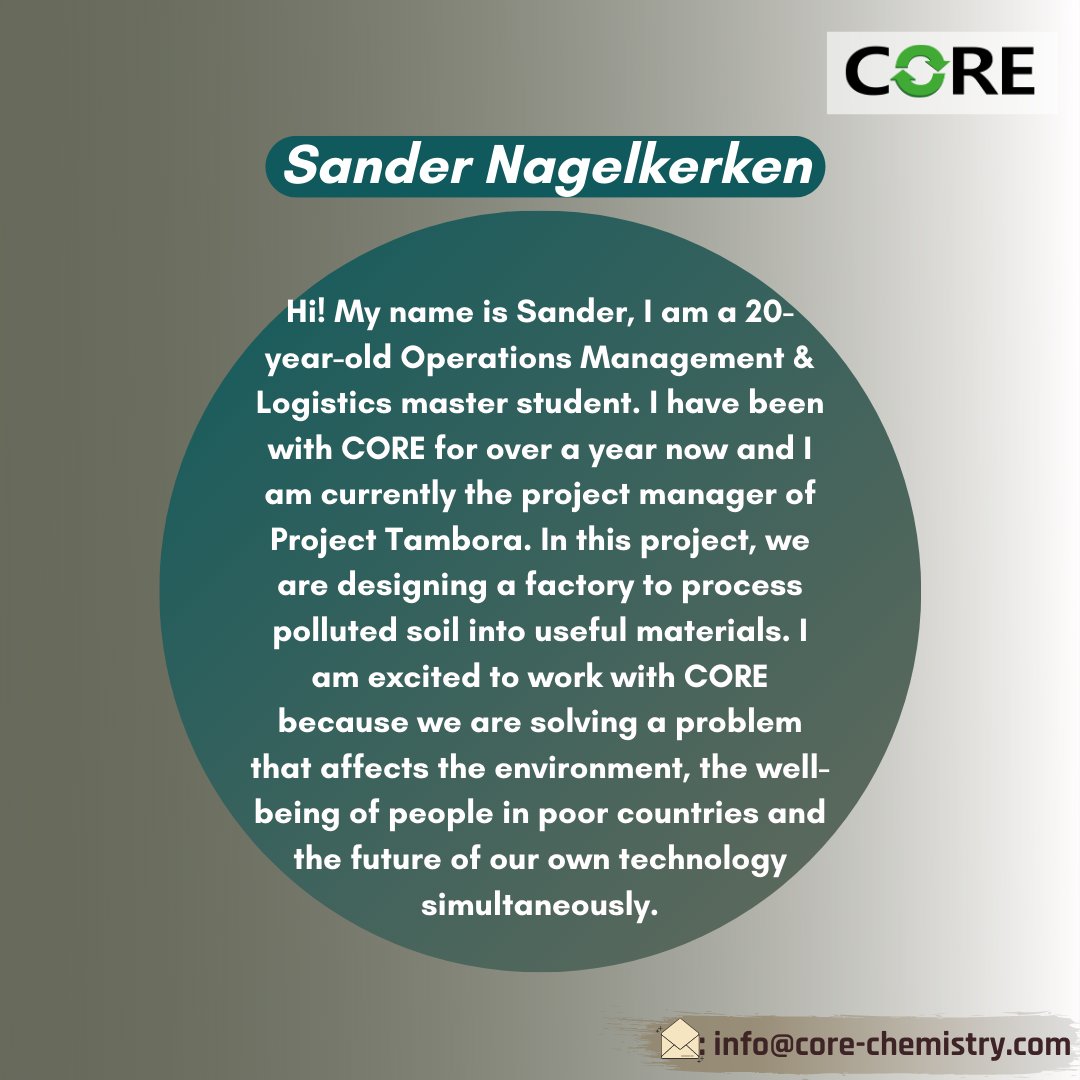 TeamCORE17's tweet photo. This week we are introducing Sander, our project manager of Project Tambora! @TUeindhoven @tueinnospace #recycling #circulareconomy #ewaste https://t.co/hgCMBzMQ3m