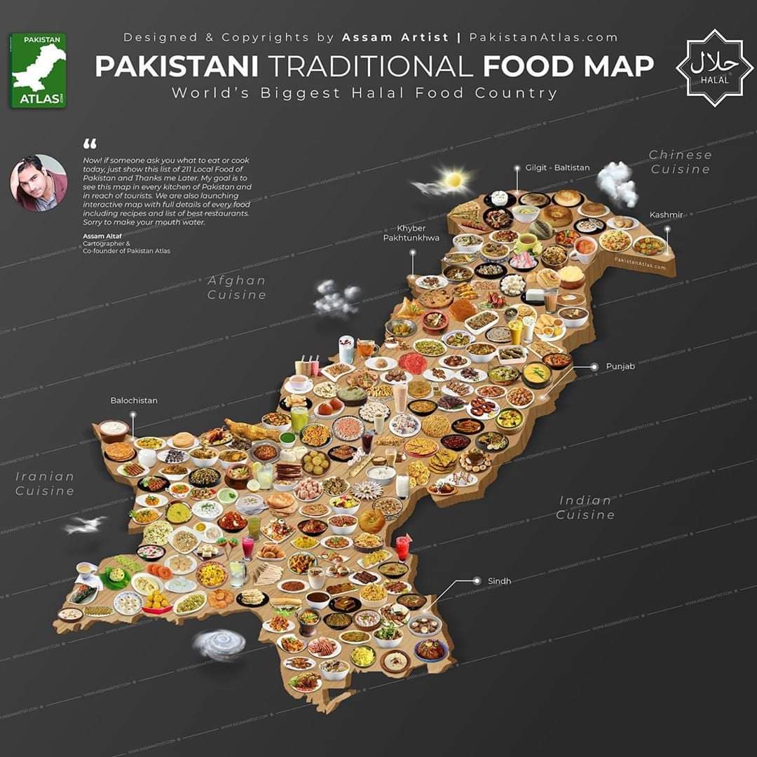 UmarBinTahir's tweet photo. In this corona pandemic and the political debacle we see in this country, here's something interesting. "Worlds biggest halal food country". #ilovepakistan #pakistanifood #halalfood #pakistanatlas @PakistanAtlas https://t.co/hDg0ii6BfG