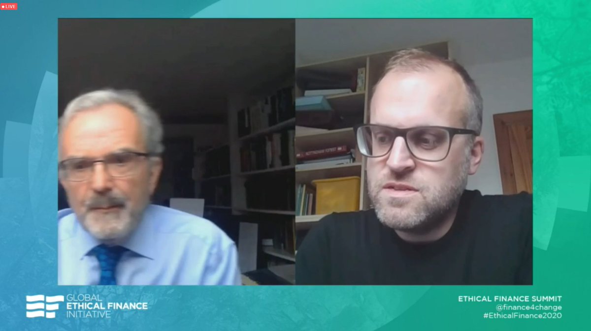 Finance4Change's tweet photo. David Pitt-Watson on #Stewardship at #EthicalFinance2020 (one of our key values with the @EdiDeclaration): we need to build on initiative like @ActOnClimate100, force big emitters to produce plans as to how activities are consistent with #NetZero. Do less now, not more in 10yrs. https://t.co/WJDmQ0KVyG