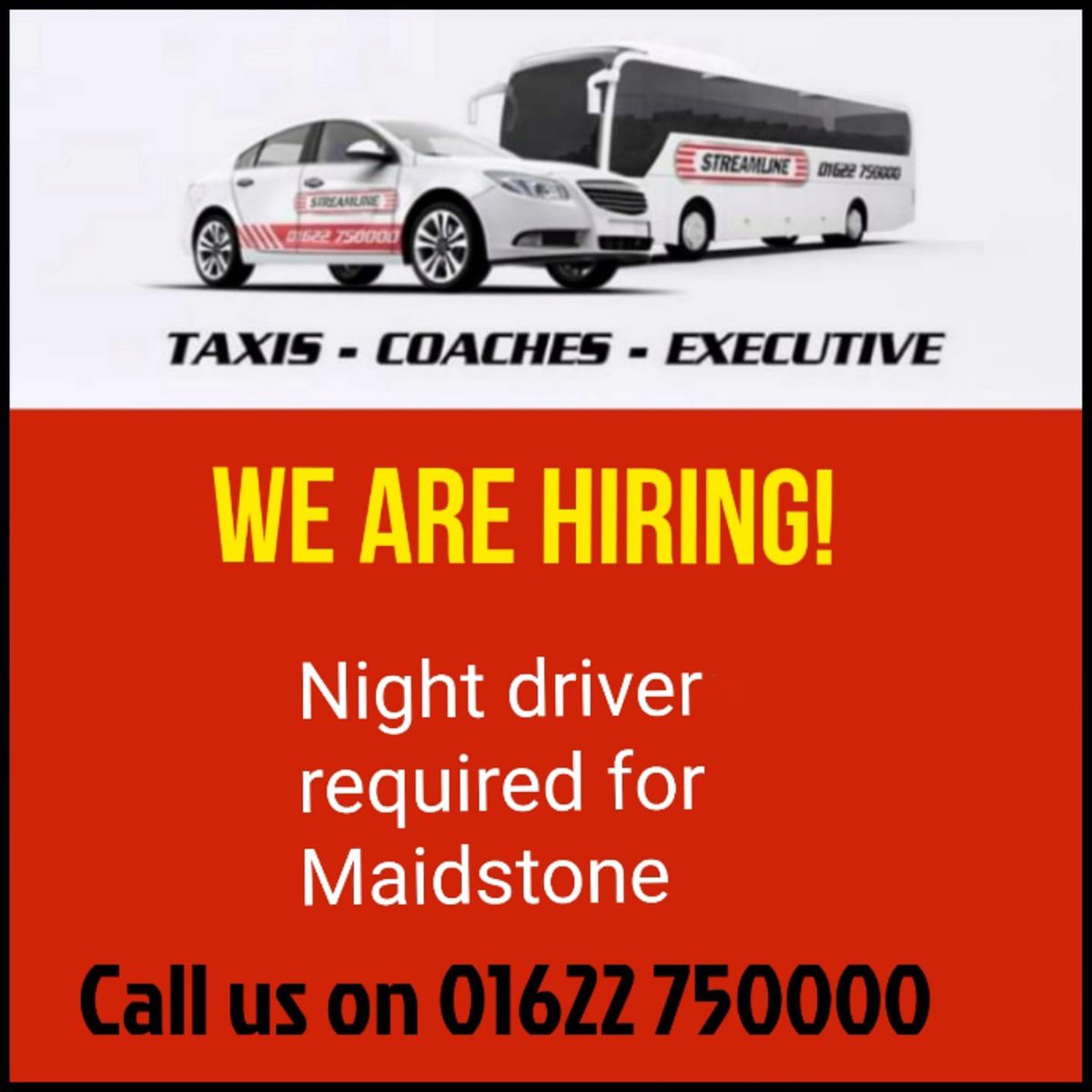 Streamlinekent's tweet photo. 💥Job opportunity 💥
And the growth continues...
We are looking for a night driver to join our team in Maidstone. If you want to work for the longest serving Maidstone based taxi company then give us a call 01622 750000
#joboffer #driverswanted #streamlineKent #streamline #taxi https://t.co/h5R8lJXJJB