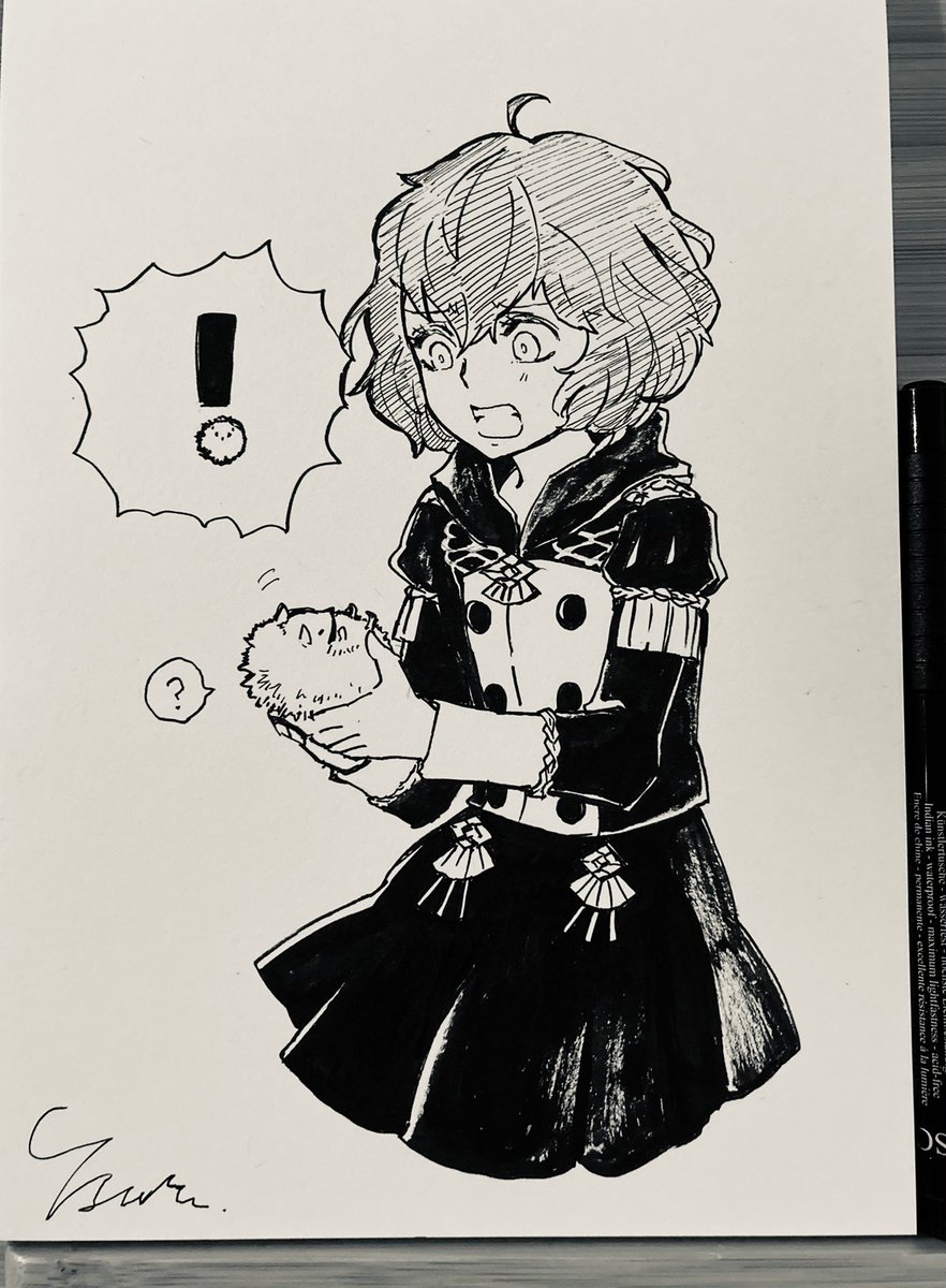 Bernadetta meets the hedgehog🦔 

#inktober2020 #FE3H 