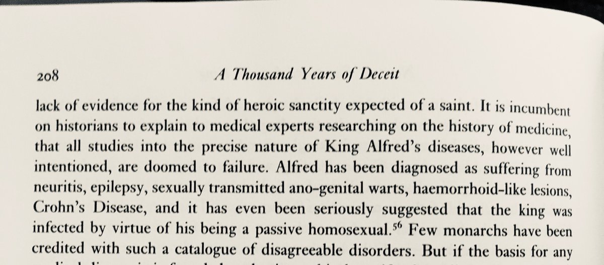 Most of this is tied to two big ideas that these scholars repeat a lot:1) that illness makes you weak and A Leader cannot possibly be ill and effective2) illness--especially Alfred's--is kinda gay and that's also not something A Leader can be.