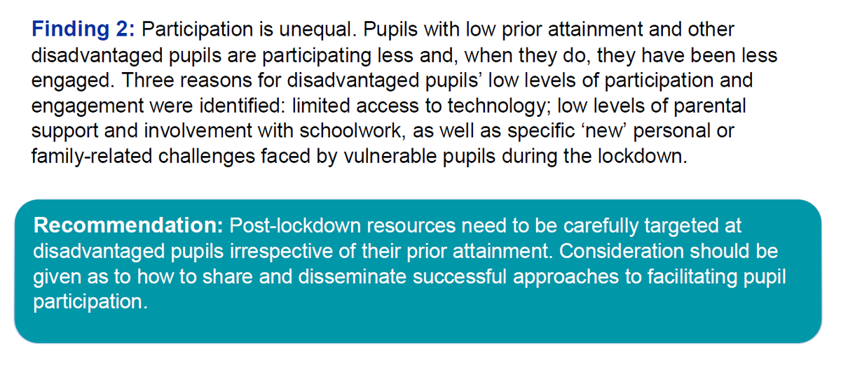 Grouping Study (@groupingstudy) on Twitter photo Our study in remote #maths teaching during COVID-19 found that disadvantaged pupils participated less & were less engaged due to various challenges at home. <a href="/GroupingStudy/">Grouping Study</a> recommends that resources need to be carefully targeted at these pupils. More at bit.ly/2Go7mga Our study in remote #maths teaching during COVID-19 found that disadvantaged pupils participated less & were less engaged due to various challenges at home. <a href="/GroupingStudy/">Grouping Study</a> recommends that resources need to be carefully targeted at these pupils. More at bit.ly/2Go7mga