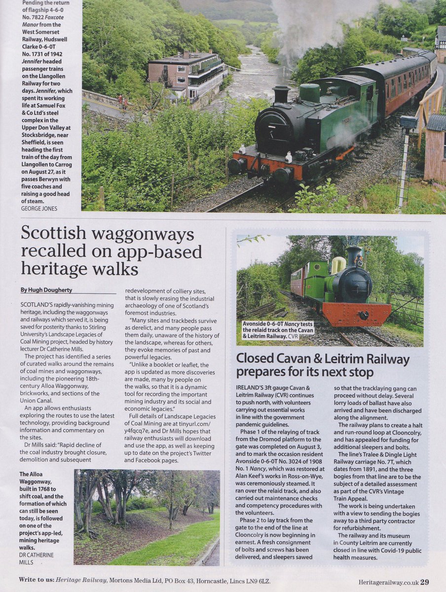 coal_legacies's tweet image. The Coal App has been featured in the Heritage Railway magazine this month. We have 4 routes featuring the historic Alloa Waggonway created by the Clackmannanshire Field Studies Society. #railwayheritage #industriallandscapes