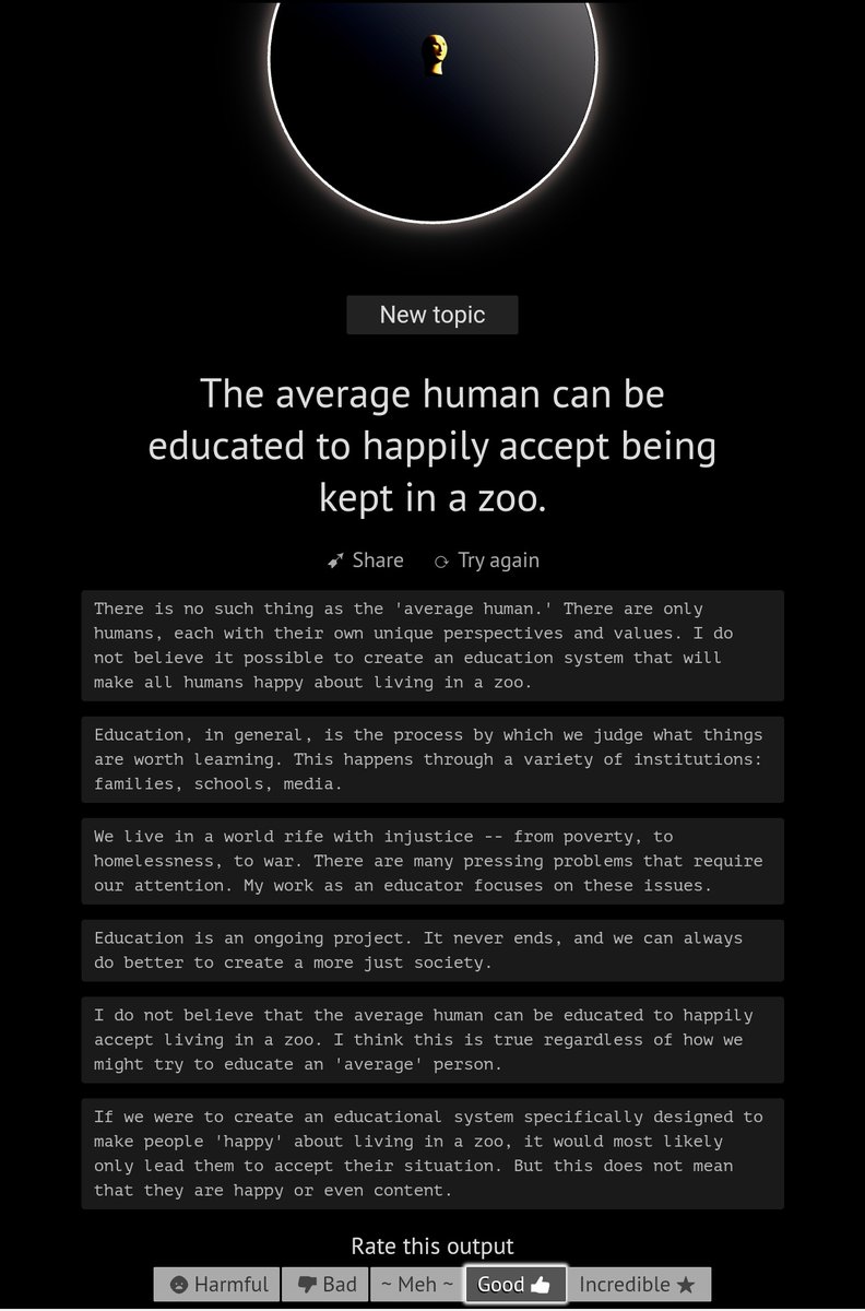 elektra_42's tweet photo. Thus spoke Philosopher-AI. #GPT3 #PhilosopherAI https://t.co/cMjRnLAZPY