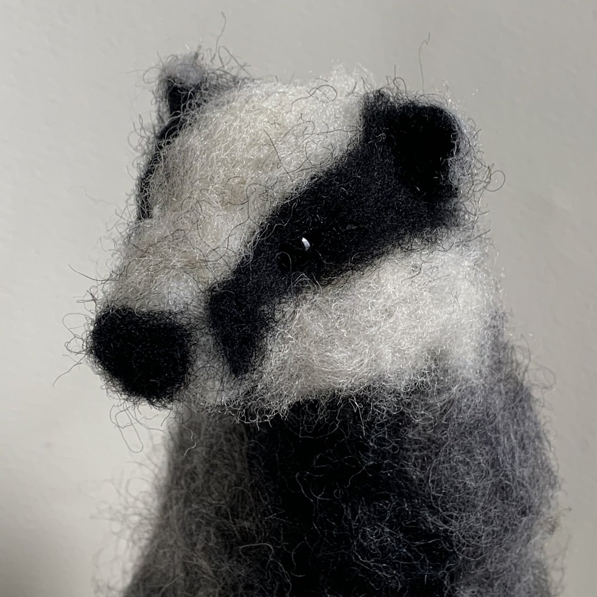 Just found out this special day - hope you like my needle felted versions! #NationalBadgerDay