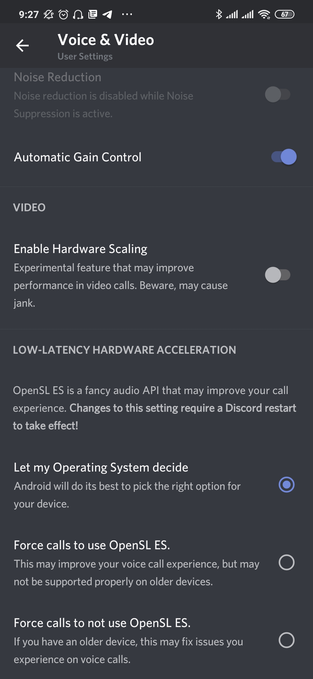 Discord Kanduwu Hey There If You Re On Android Could You Try Switching Between Communication And Call Mode In Your User Settings Voice Video To See If That Helps