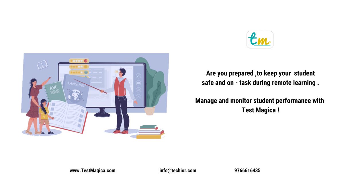 TechiorSolution's tweet image. Are you prepared ,to keep your student safe and on - task during remote learning .
Manage and monitor student performance with Test Magica !
Learn more-lnkd.in/ghQDzdZ

#onlinexams #onlineexaminationsoftware #exam2020