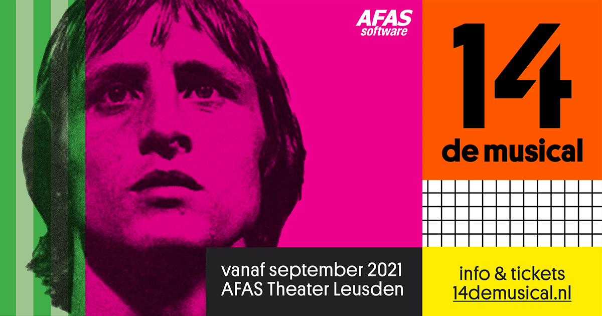 In samenwerking met theatermaker @TomdeKet en het management van Johan Cruijff gaan wij een musical over Johan Cruijff maken. <a href="/14demusical/">14 de musical</a> zal op zaterdag 25 september 2021 in het nieuwe @AFAS_Theater in Leusden in première gaan. ➡️ afas.nl/persbericht/af…  #14demusical